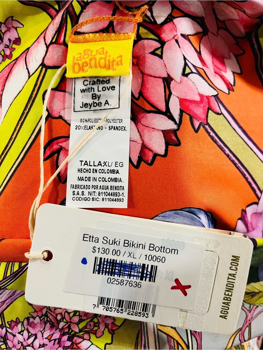 Sale Price- Firm-NWT Agua Bendita Etta Suki Floral Bikini Bottoms - Picture 6 of 6